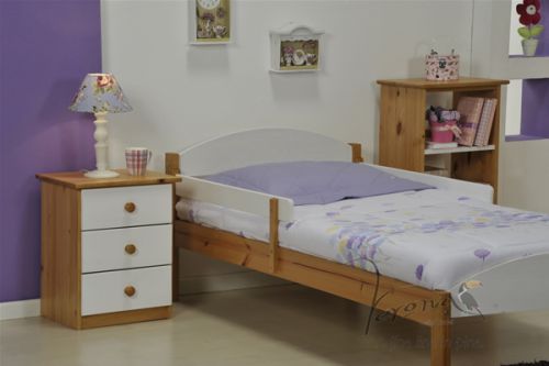 Verona Maximus Single Bed with Mini Safety Rails | White